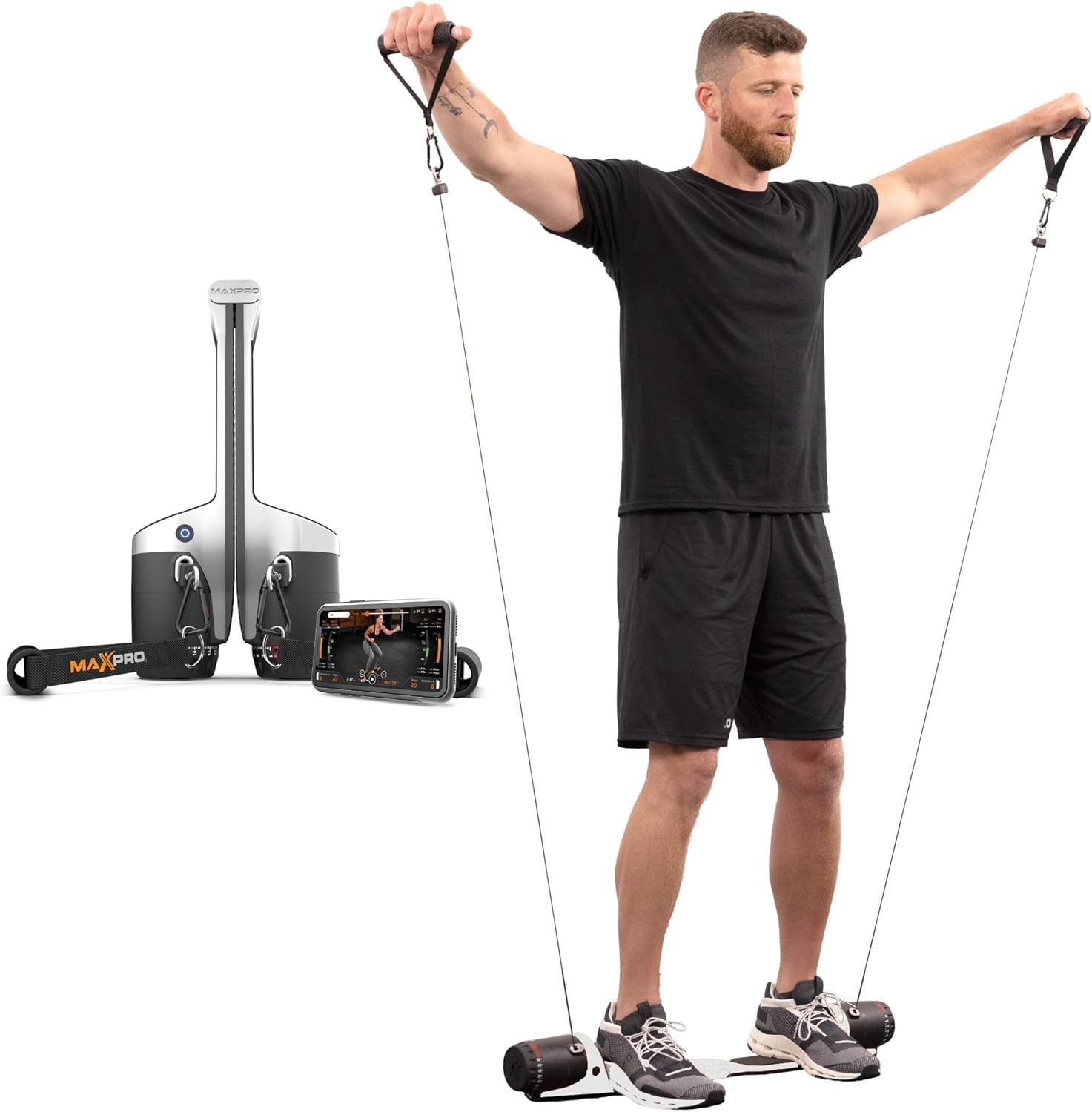 Cable Home Gym System | Featured on Shark Tank | Versatile and Portable with Bluetooth Connectivity | Supports Strength, HIIT, Cardio, and Plyometric Workouts | Adjustable Resistance from 5 to 300 lbs