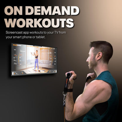 Cable Home Gym System | Featured on Shark Tank | Versatile and Portable with Bluetooth Connectivity | Supports Strength, HIIT, Cardio, and Plyometric Workouts | Adjustable Resistance from 5 to 300 lbs